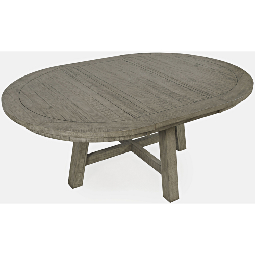 Telluride 54" Round to Oval Dining Table in Driftwood Grey Pine