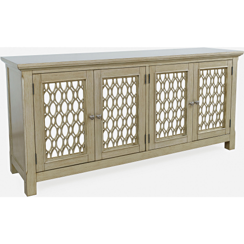 Isabella 69" Sideboard Cabinet in Champagne Finish Wood & Mirror