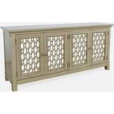 Isabella 69" Sideboard Cabinet in Champagne Finish Wood & Mirror