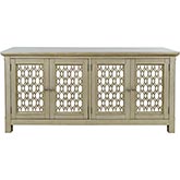 Isabella 69" Sideboard Cabinet in Champagne Finish Wood & Mirror