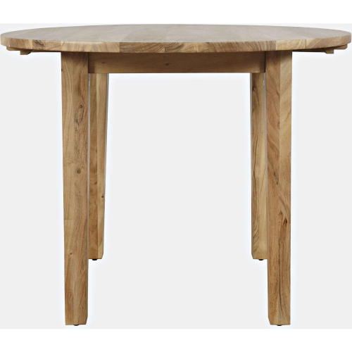 Colby 40" Round Dropleaf Dining Table in Natural Finish Solid Hardwood