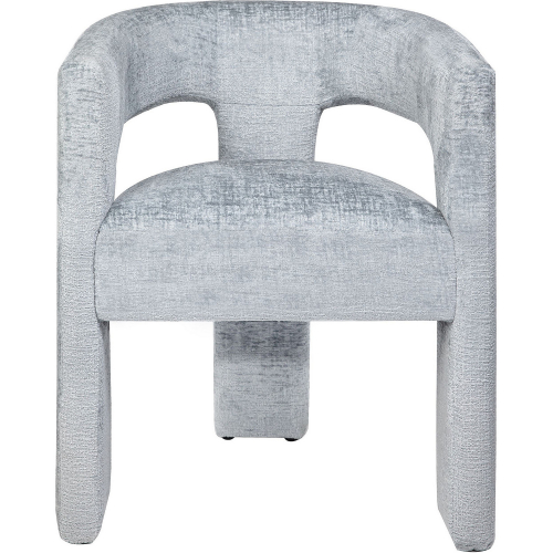 Gwen Sculpture Accent Arm Chair in Blue Jacquard Fabric