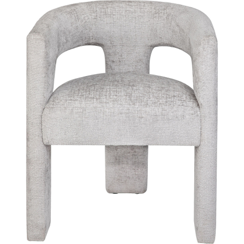 Gwen Sculpture Accent Arm Chair in Grey Jacquard Fabric