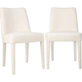 Wilson Dining Chair in Ivory Fabric (Set of 2)