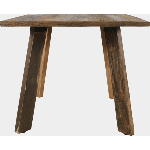 Reclamation 42" Square Counter Dining Table in Unfinished Brown Reclaimed Wood