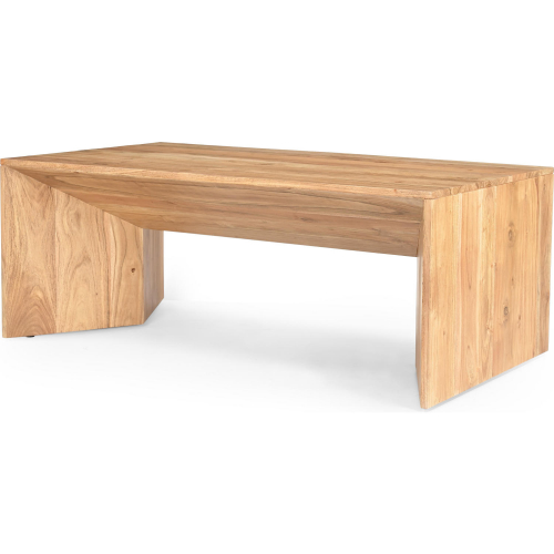 Lux 48" Angled Coffee Table in Natural Finish Wood