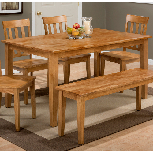 Simplicity 60" Dining Table in Honey Finish Wood