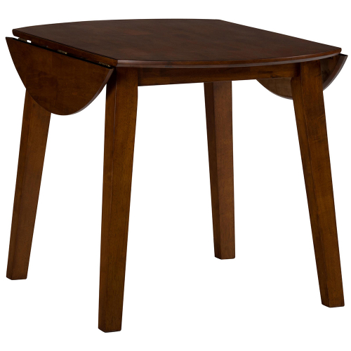 Simplicity 42" Round 2 Drop Leaf Dining Table in Caramel Finish Wood