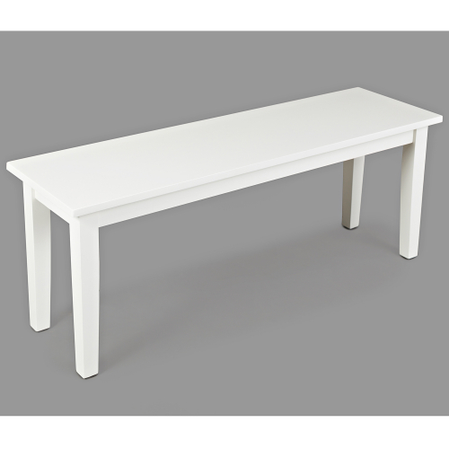 Simplicity Dining Bench in Paperwhite Finish Wood