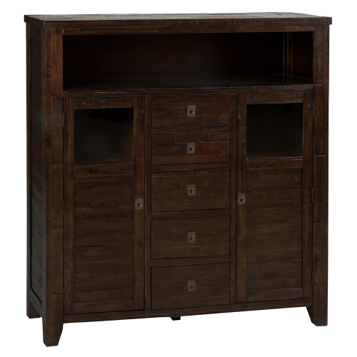 Kona Grove 5 Drawer Cabinet Buffet in Lightly Distressed Dark Chocolate