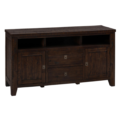 Kona Grove 60" TV Stand Media Unit in Lightly Distressed Dark Chocolate