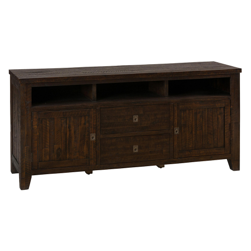 Kona Grove 70" TV Stand Media Unit in Lightly Distressed Dark Chocolate