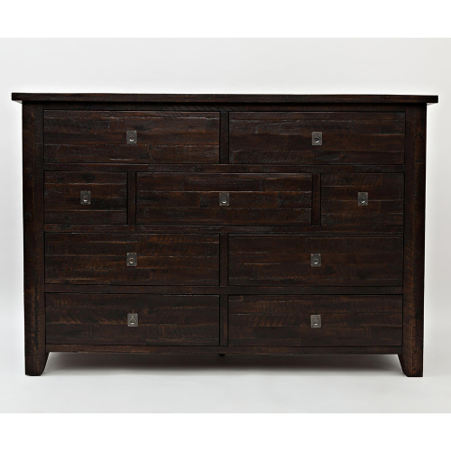 Kona Grove 9 Drawer Dresser in Lightly Distressed Dark Chocolate