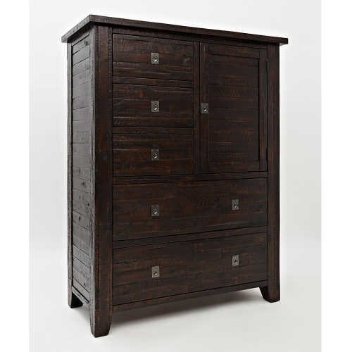 Kona Grove 5 Drawer Chest in Lightly Distressed Dark Chocolate