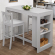 Tribeca Slat Back Counter Stool in Grey Finish (Set of 2)