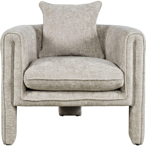 Adley Accent Arm Chair w/ Pillow in Oyster Fabric