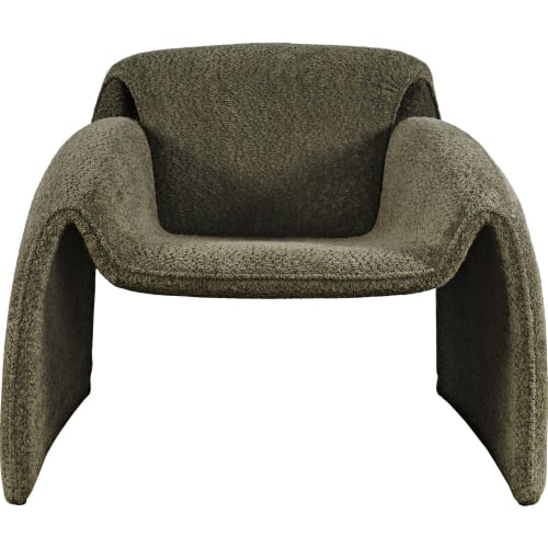 Dolce Bent Angle Accent Chair in Forest Fabric