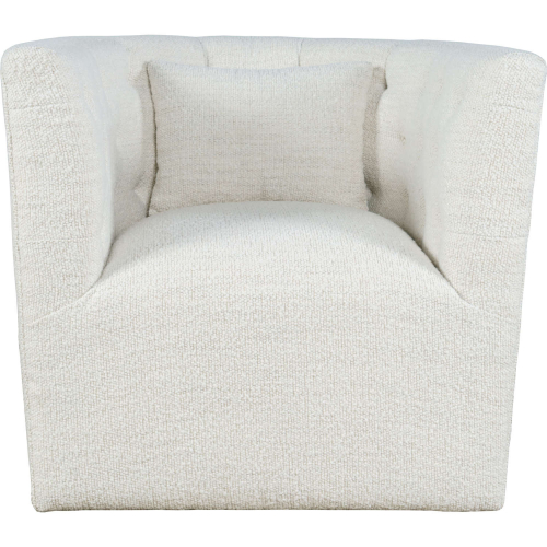 Everly Swivel Accent Chair in Natural Boucle Fabric