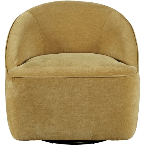 Lulu Swivel Accent Chair in Gold Fabric