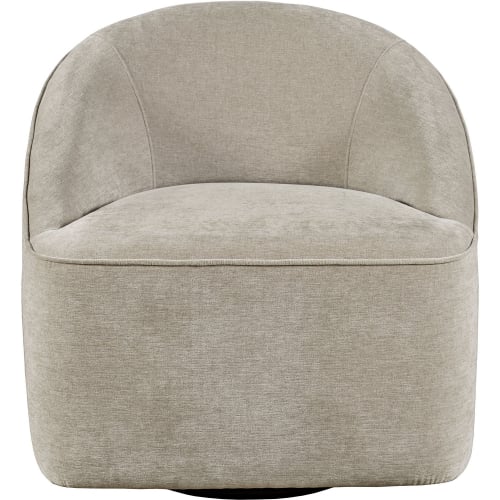 Lulu Swivel Accent Chair in Taupe Fabric