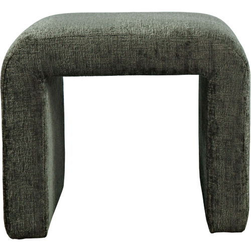 Sophia Curved Waterfall Bench in Forest Green Jacquard Fabric (Set of 2)