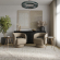 Sutton Split Back Curved Sculpture Swivel Accent Chair in Sand Tan Fabric