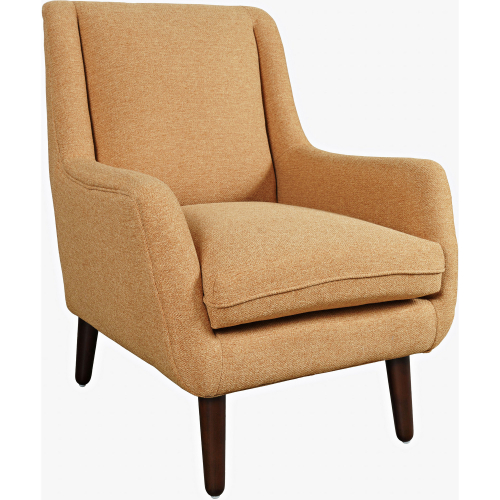 Theo Accent Chair in Gold Fabric & Wood