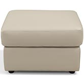 Maddox Ottoman in Taupe Khaki Top Grain Leather