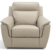 Maddox Accent Arm CHair in Taupe Khaki Top Grain Leather