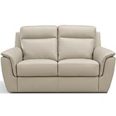 Maddox Loveseat in Taupe Khaki Top Grain Leather