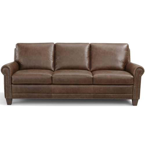 Braxton Sofa in Vintage Coffee Brown Top Grain Leather