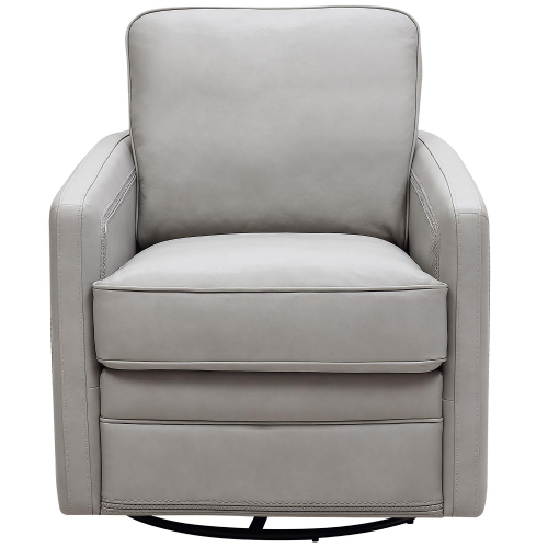 Turner Swivel Glider Accent Chair in Stone Neutral Leather