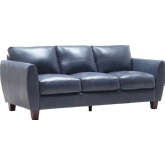 Traverse Sofa in Blue Top Grain Leather