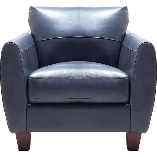 Traverse Armchair in Blue Top Grain Leather