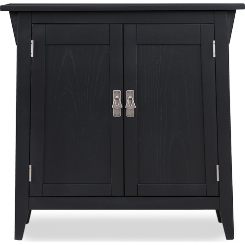 Mission Foyer Cabinet / Hall Stand w/ Adjustable Shelf in Slate Black Finish