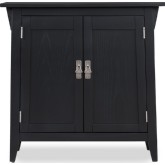 Mission Foyer Cabinet / Hall Stand w/ Adjustable Shelf in Slate Black Finish