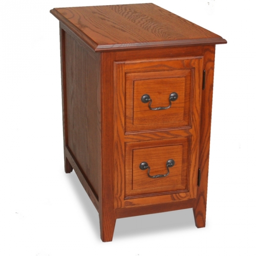 Favorite Finds Shaker Cabinet End Table in Medium Oak