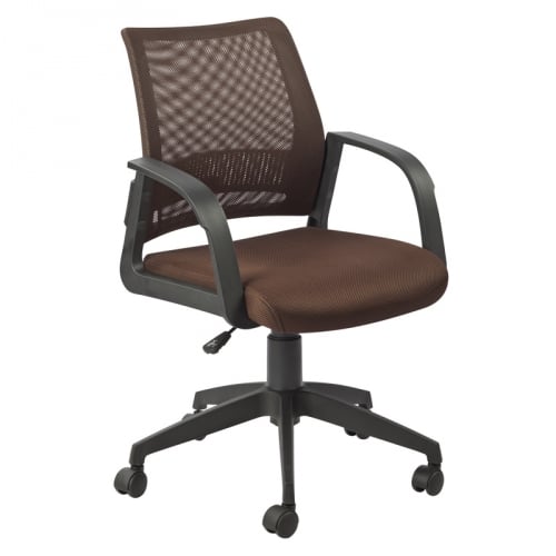 Deep Brown Mesh Back Office Chair