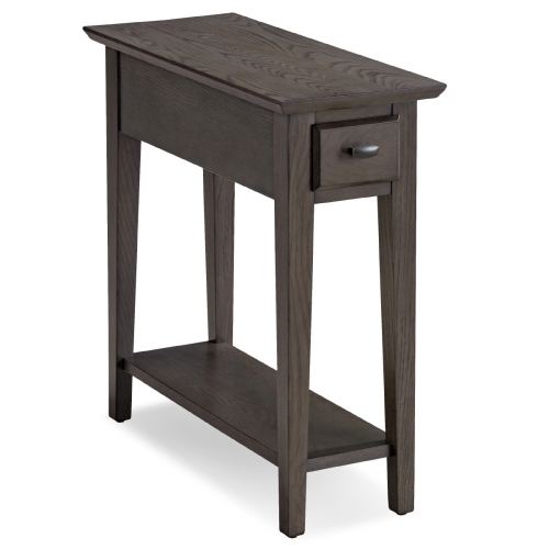 Smoke Gray Side Table in Solid Ash