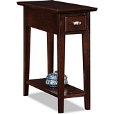 Favorite Finds Chairside Recliner Table in Chocolate Oak