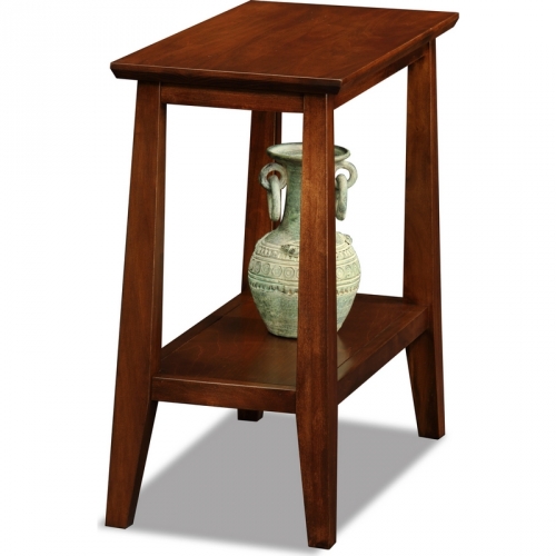 Delton Narrow Chairside End Table in Sienna Finish