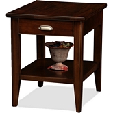 Laurent Collection Drawer End Table in Chocolate Cherry