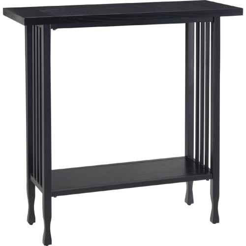 Ironcraft Console Table in Black Washed Wood