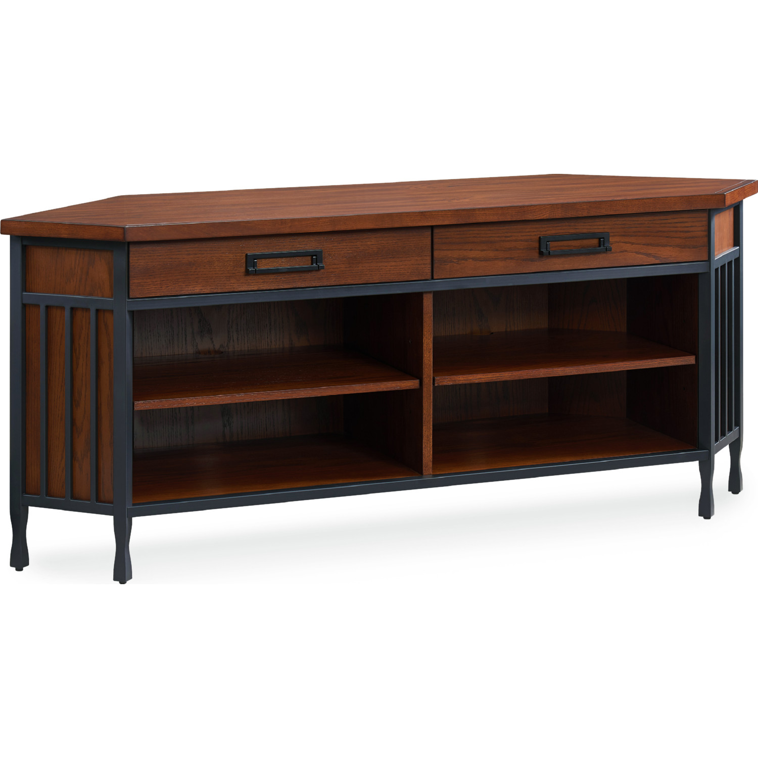 Leick Home Mission Corner TV Stand - Mission Oak