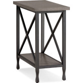 Chisel & Forge Narrow Side Table in Smoke Gray & Black