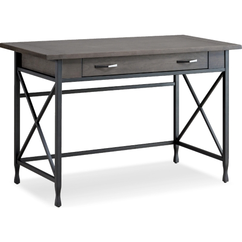 Chisel & Forge Writing Computer Desk in Smoke Gray & Black