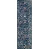 Laraline Turkish Medallion Faded Turquoise Area Rug 2 x 5 Runner