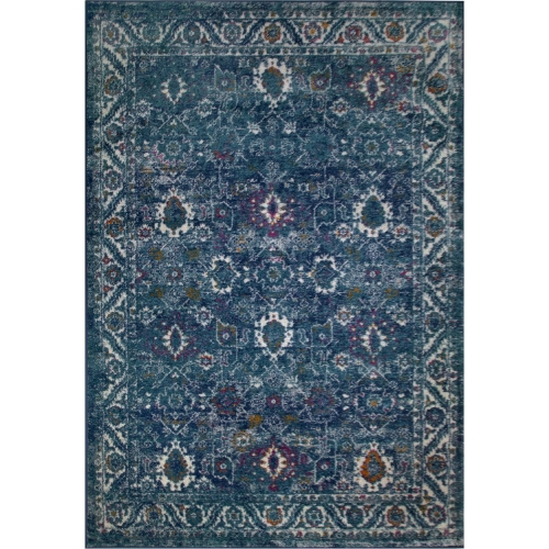 Laraline Turkish Medallion Faded Turquoise Area Rug 4 x 6 Rectangle