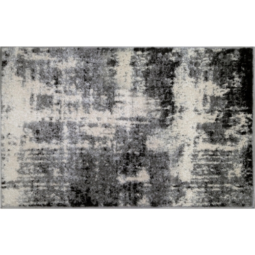 Allerick Monochromatic Abstract Gray Area Rug 2 x 3