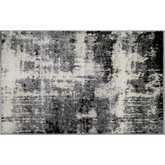 Allerick Monochromatic Abstract Gray Area Rug 2 x 3